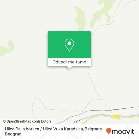 Ulica Palih boraca / Ulica Vuka Karadzica mapa