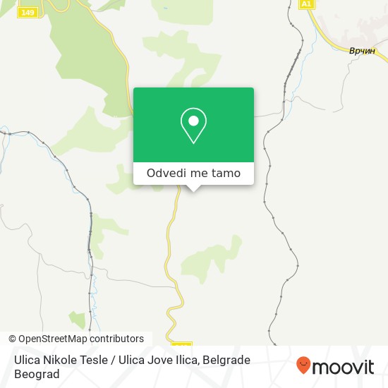 Ulica Nikole Tesle / Ulica Jove Ilica mapa