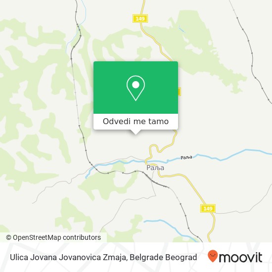 Ulica Jovana Jovanovica Zmaja mapa