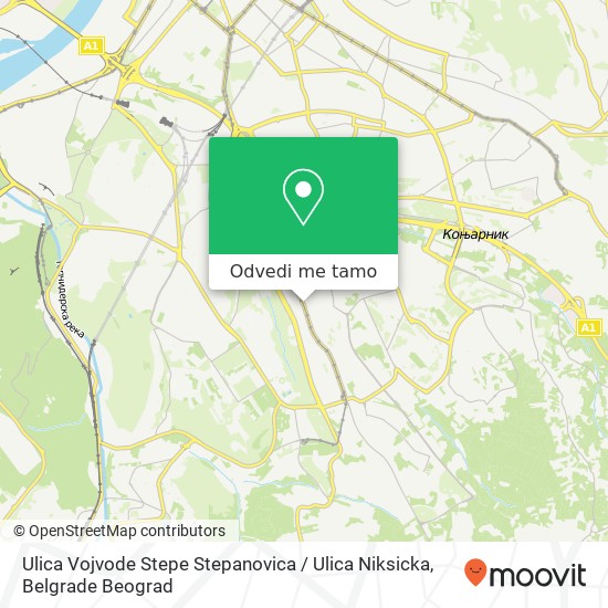 Ulica Vojvode Stepe Stepanovica / Ulica Niksicka mapa