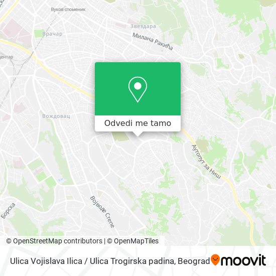 Ulica Vojislava Ilica / Ulica Trogirska padina mapa