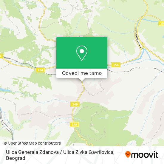 Ulica Generala Zdanova / Ulica Zivka Gavrilovica mapa