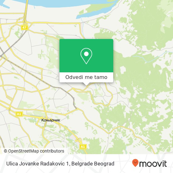 Ulica Jovanke Radakovic 1 mapa