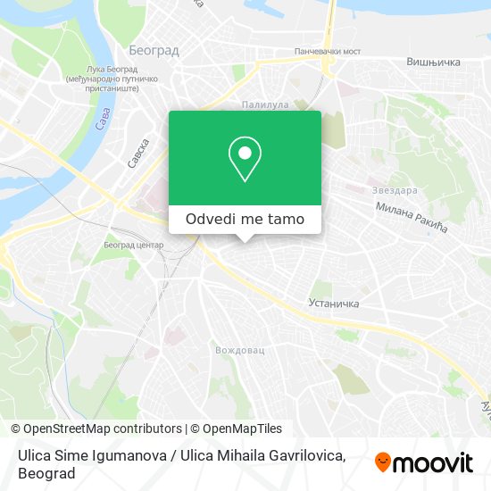 Ulica Sime Igumanova / Ulica Mihaila Gavrilovica mapa