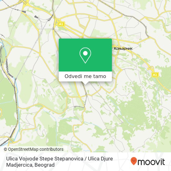 Ulica Vojvode Stepe Stepanovica / Ulica Djure Madjercica mapa