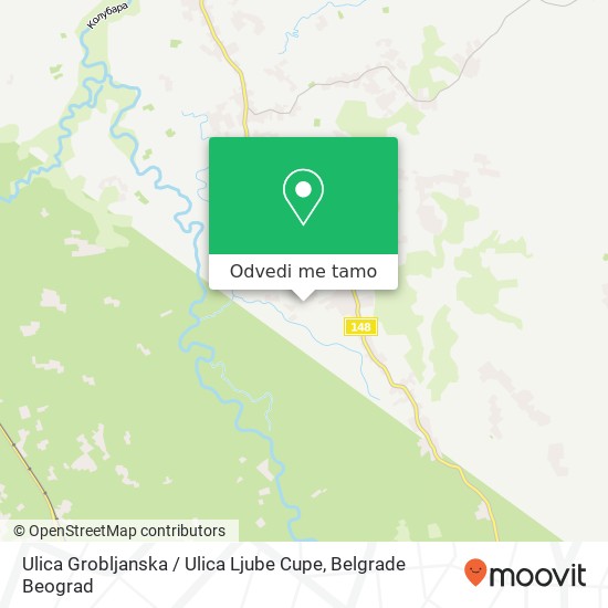 Ulica Grobljanska / Ulica Ljube Cupe mapa