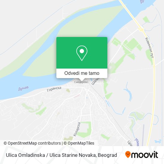 Ulica Omladinska / Ulica Starine Novaka mapa