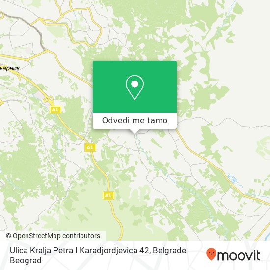 Ulica Kralja Petra I Karadjordjevica 42 mapa