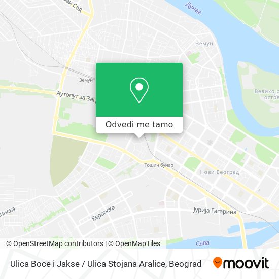 Ulica Boce i Jakse / Ulica Stojana Aralice mapa