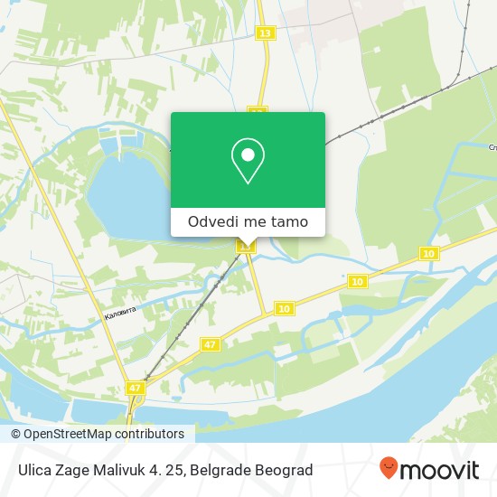 Ulica Zage Malivuk 4. 25 mapa