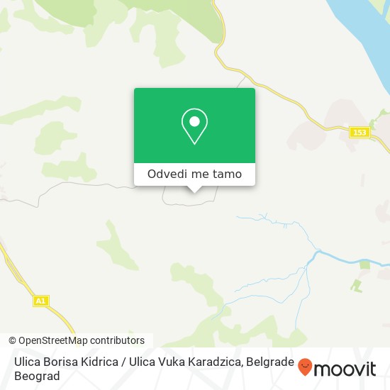 Ulica Borisa Kidrica / Ulica Vuka Karadzica mapa