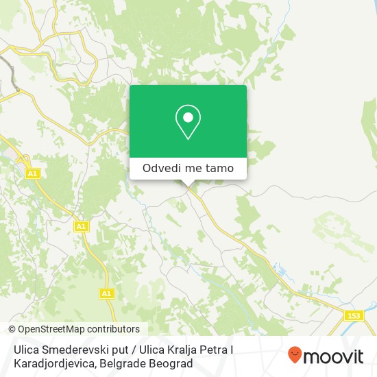 Ulica Smederevski put / Ulica Kralja Petra I Karadjordjevica mapa