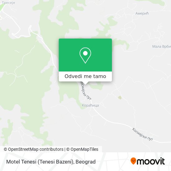 Motel Tenesi (Tenesi Bazeni) mapa
