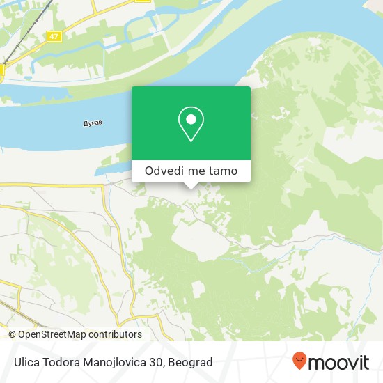 Ulica Todora Manojlovica 30 mapa