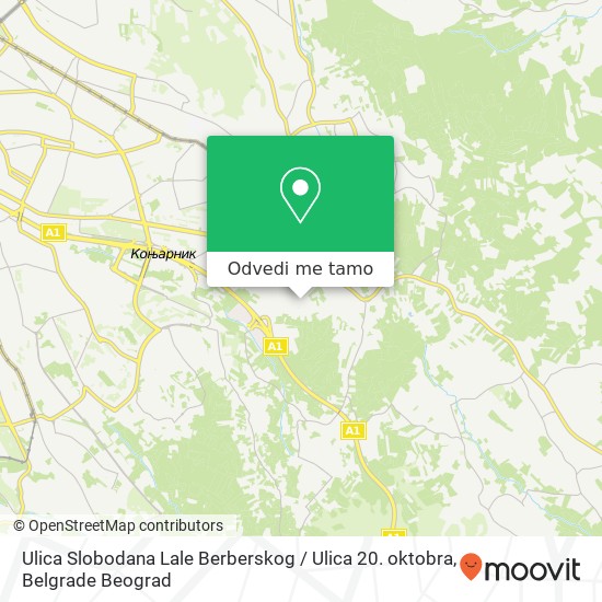 Ulica Slobodana Lale Berberskog / Ulica 20. oktobra mapa