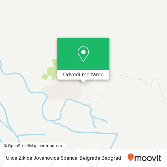 Ulica Zikice Jovanovica Spanca mapa