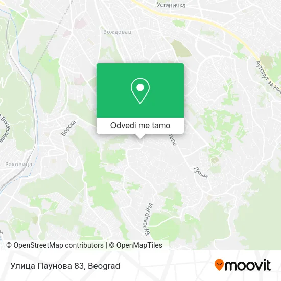 Улица Паунова 83 mapa