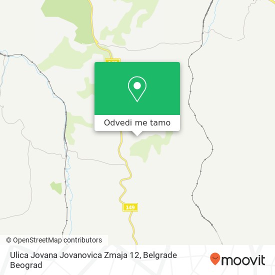 Ulica Jovana Jovanovica Zmaja 12 mapa