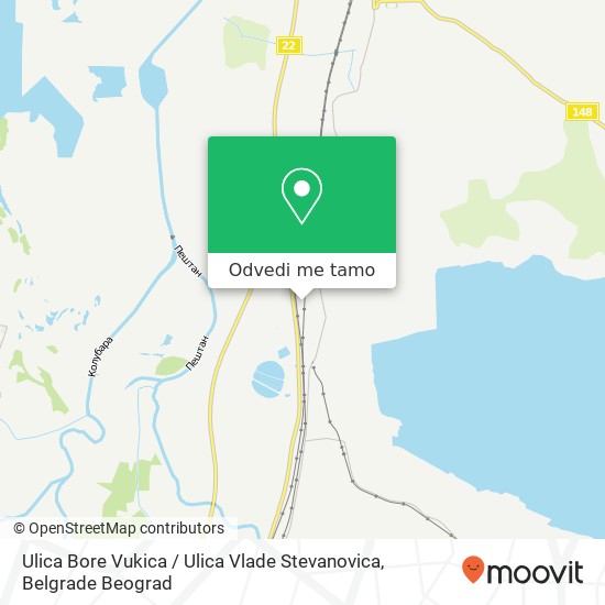 Ulica Bore Vukica / Ulica Vlade Stevanovica mapa