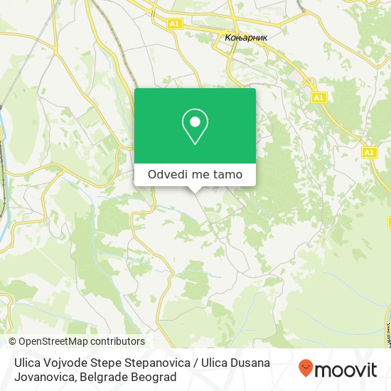 Ulica Vojvode Stepe Stepanovica / Ulica Dusana Jovanovica mapa