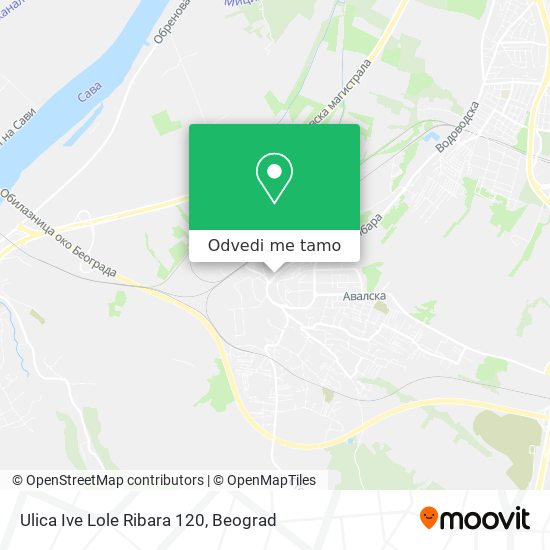 Ulica Ive Lole Ribara 120 mapa