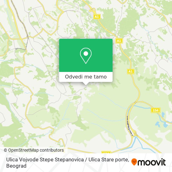 Ulica Vojvode Stepe Stepanovica / Ulica Stare porte mapa