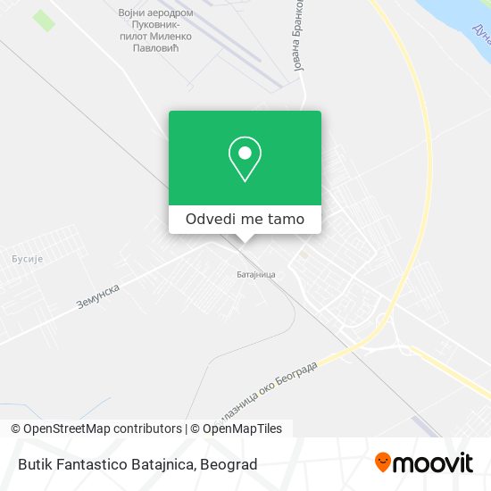 Butik Fantastico Batajnica mapa