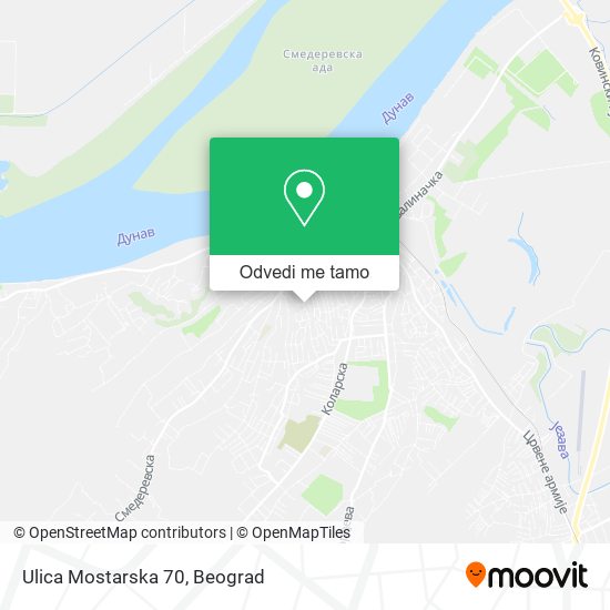 Ulica Mostarska 70 mapa