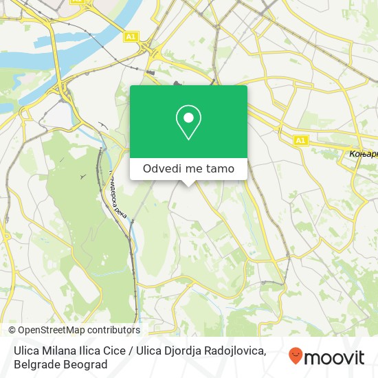 Ulica Milana Ilica Cice / Ulica Djordja Radojlovica mapa