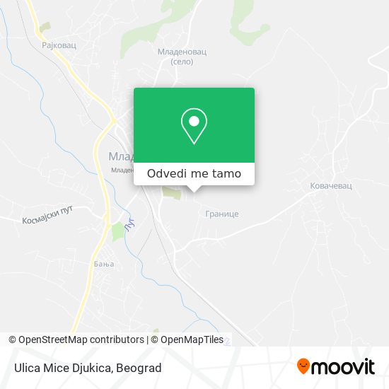 Ulica Mice Djukica mapa