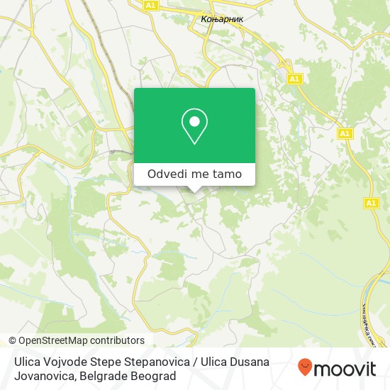 Ulica Vojvode Stepe Stepanovica / Ulica Dusana Jovanovica mapa