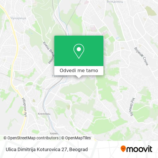 Ulica Dimitrija Koturovica 27 mapa