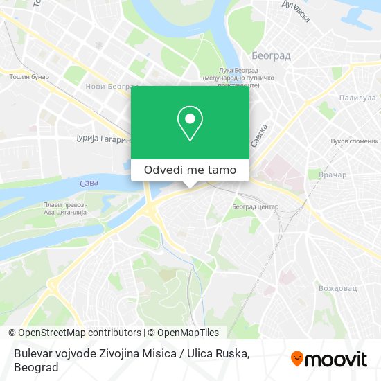 Bulevar vojvode Zivojina Misica / Ulica Ruska mapa