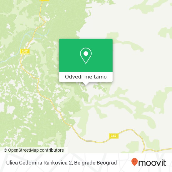 Ulica Cedomira Rankovica 2 mapa