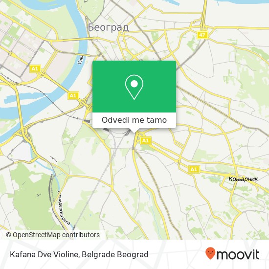 Kafana Dve Violine mapa