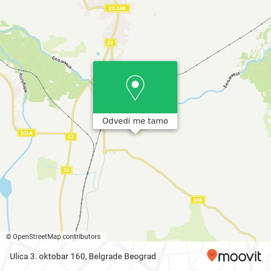 Ulica 3. oktobar 160 mapa