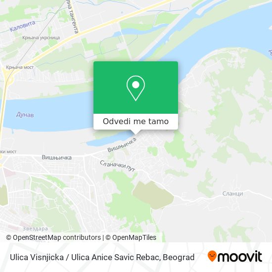 Ulica Visnjicka / Ulica Anice Savic Rebac mapa