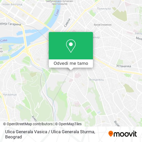 Ulica Generala Vasica / Ulica Generala Sturma mapa