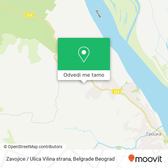 Zavojice / Ulica Vilina strana mapa