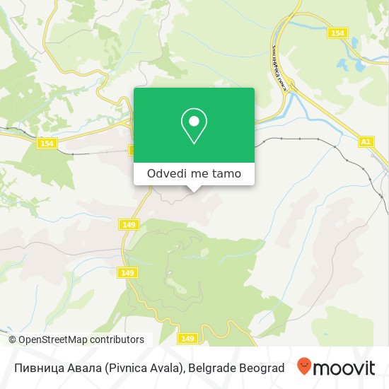 Пивница Авала (Pivnica Avala) mapa