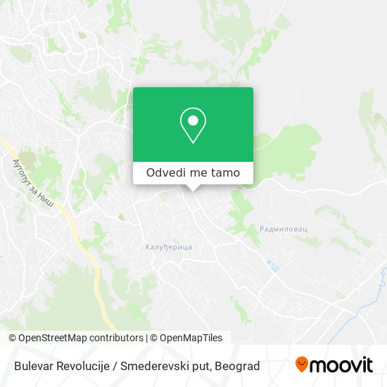 Bulevar Revolucije / Smederevski put mapa