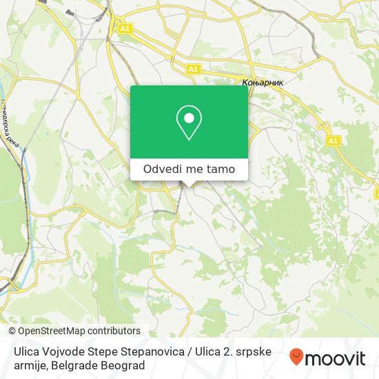 Ulica Vojvode Stepe Stepanovica / Ulica 2. srpske armije mapa