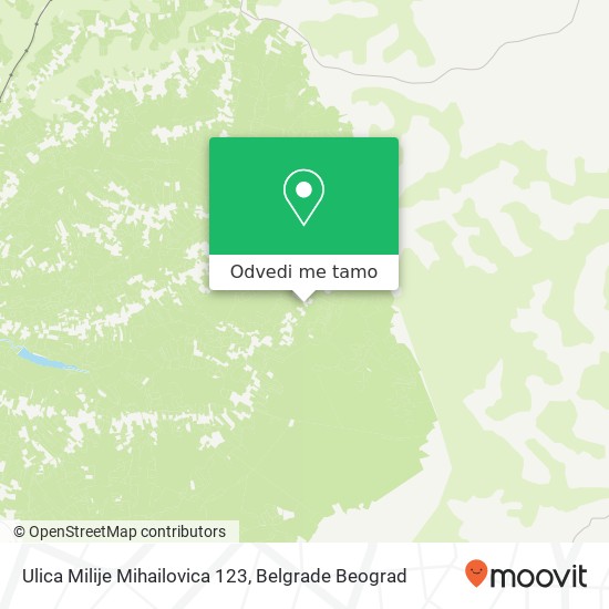 Ulica Milije Mihailovica 123 mapa