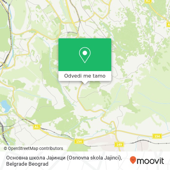 Основна школа Јајинци (Osnovna skola Jajinci) mapa