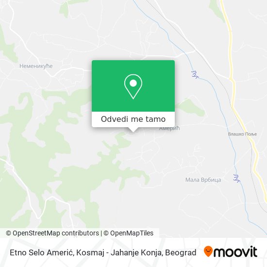 Etno Selo Amerić, Kosmaj - Jahanje Konja mapa