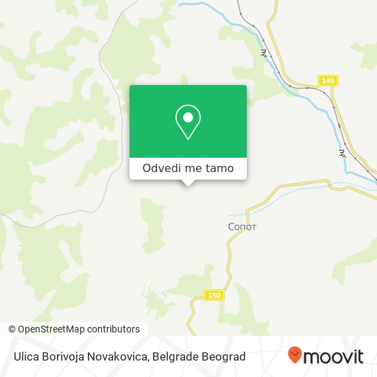 Ulica Borivoja Novakovica mapa