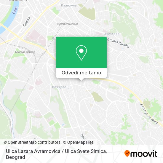 Ulica Lazara Avramovica / Ulica Svete Simica mapa