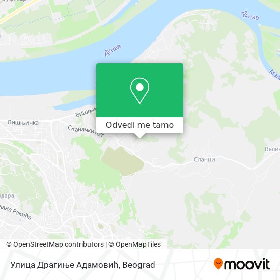 Улица Драгиње Адамовић mapa