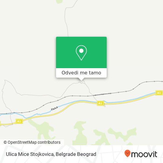 Ulica Mice Stojkovica mapa