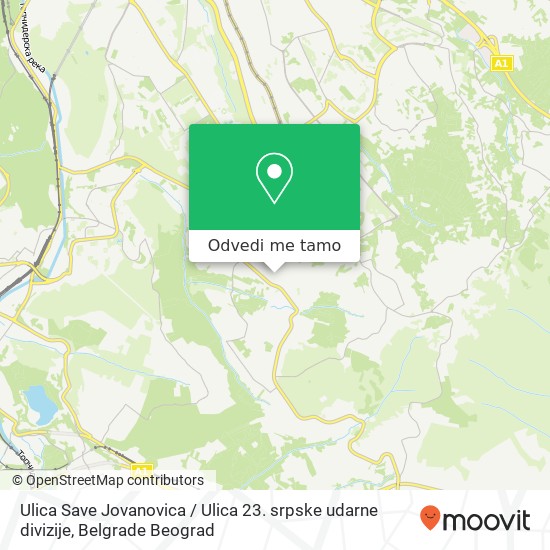 Ulica Save Jovanovica / Ulica 23. srpske udarne divizije mapa